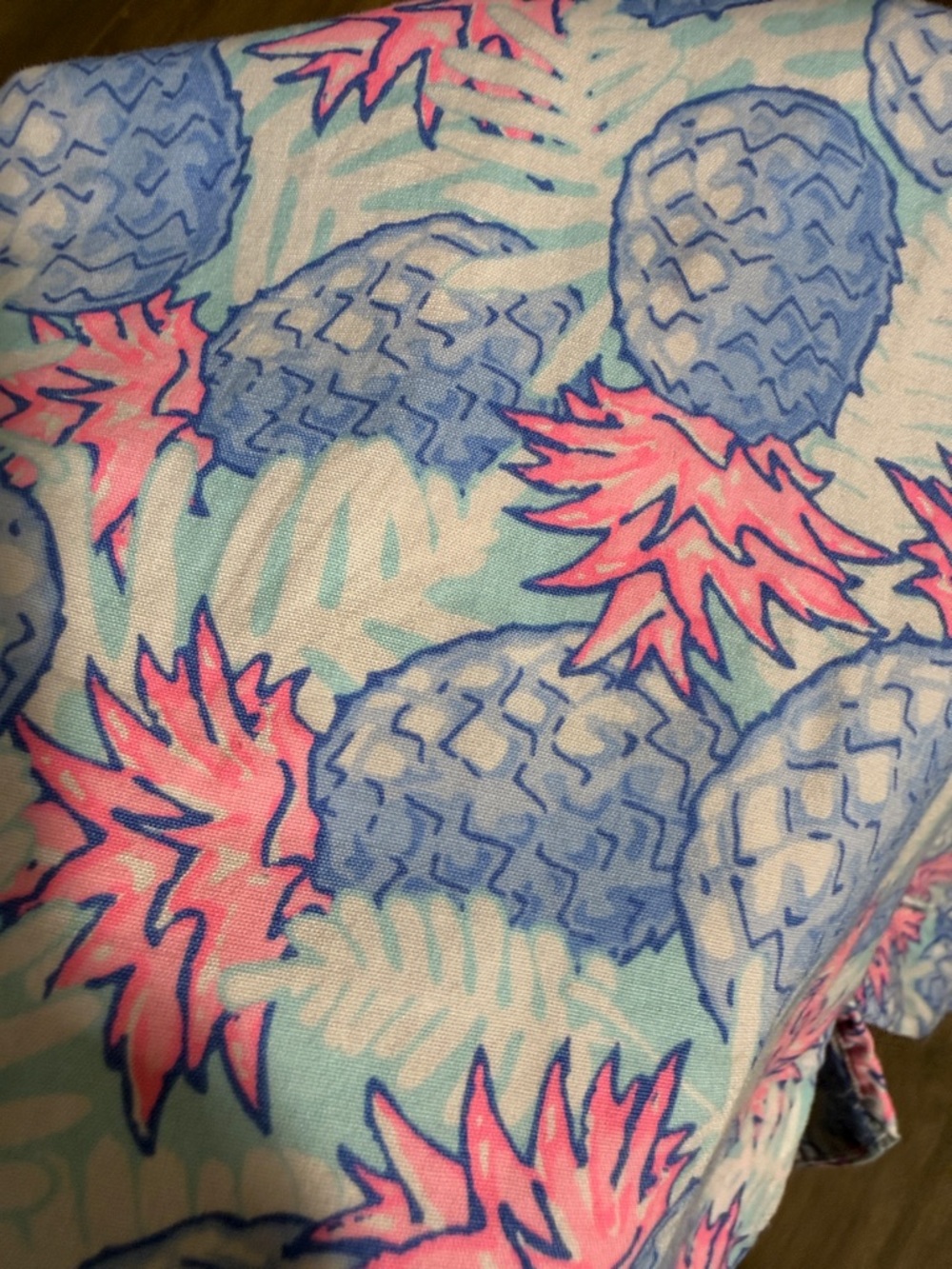 Vineyard‎ Vines Pineapple Print Preppy Summer Blouse Women's Size 00 - Picture 15 of 15